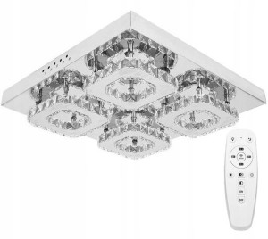 Kryształowa Lampa Sufitowa Z Pilotem Glamour