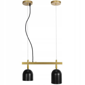 Lampa Sufitowa Wisząca Metalowa Czarna Black Gold