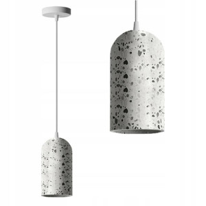 Lampa Sufitowa Wisząca Betonowa B White Lastryko