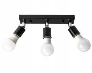 Lampa Sufitowa Plafon Reflektor Metal Line Black 3