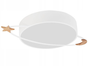 Lampa Plafon Moon Biały Sufitowa Żyrandol E27 Loft
