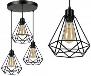 Lampa Sufitowa Wisząca W Stylu Loft Reno 3x E27 Le