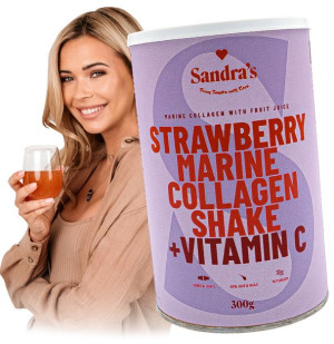 Sandra's Kolagen Naturalny Truskawkowy Wit C 300g