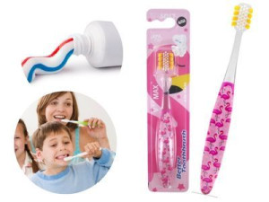 Szczoteczka dla dzieci Better Toothbrush dla dzieci - flamingi różowa