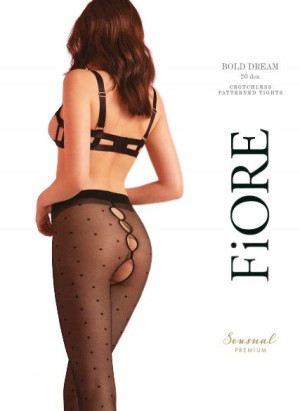 Fiore rajstopy Bold Dream 20den otwarte black 2-S