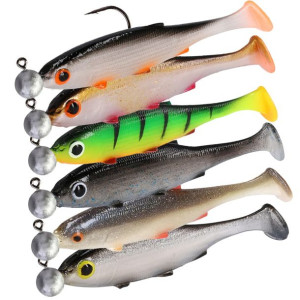 Zestaw Uzbrojonych Przynęt Gumowych Mikado Real Roach Fish 10cm Killer 6szt