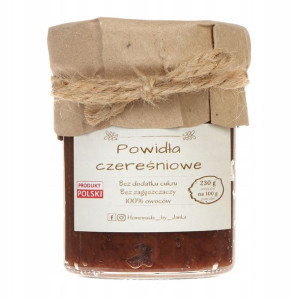 Powidła z czereśni bez cukru 220g Homemade by Janka