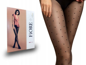 Rajstopy półmatowe Fiore Kim, 15 den, kropki, 3 M