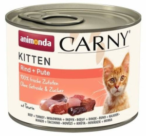 ANIMONDA Cat Carny Kitten smak: wołowina i indyk 200g