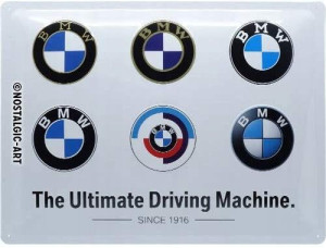 PLAKAT BLACHA BMW EVOLUTION 30X40 nostalgic art