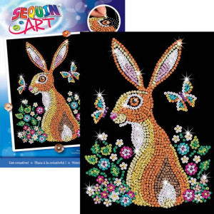Sequin Art Cekinowy obraz Zestaw kreatywny Zając