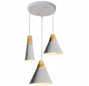 Lampa Wisząca Drewno Loft Industrial Scandi 3 Cpr