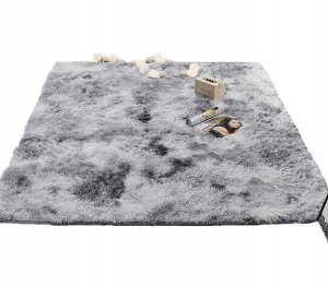 Dywan Pluszowy Shaggy Rabbit Włochacz Szary 60x90
