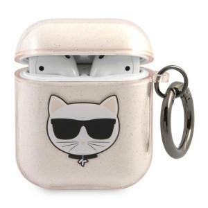 Karl Lagerfeld Etui Do Airpods Kla2Uchgd Złote Glitter Choupette