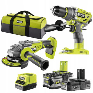 Ryobi Wkrętarka Szlifierka R18ag7 +5ah +2ah Torba