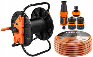 Neo Wózek Bęben + Wąż Ogrodowy 20m 1/2'' Zraszacz