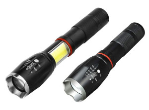 Latarka 2x Led U3 Cob 9w Zestaw