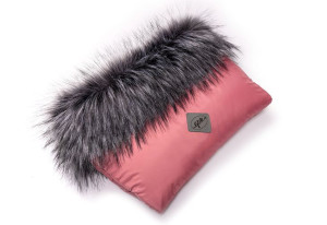 Mufka Eskimos różowa, z futerkiem, Glik