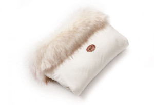 Mufka Eskimos śmietankowa, z futerkiem, Glik