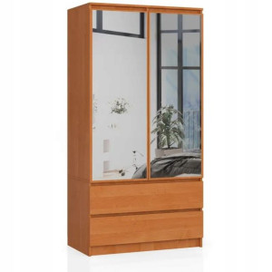 Szafa S 90 Cm 2d 2sz Z Lustrem Olcha