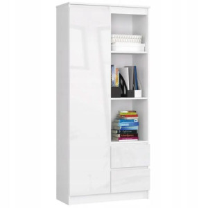 Regał Biurowy R 80 Cm Clp R11 Biały-biały Połysk