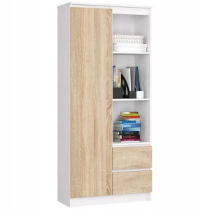 Regał Biurowy R 80 Cm Clp R11 Biały-sonoma