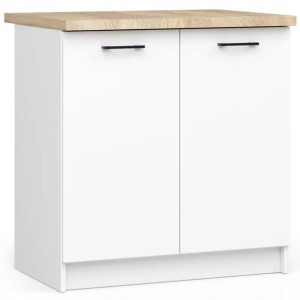 Szafka Kuchenna S80 2d Oliwia Biała + Blat
