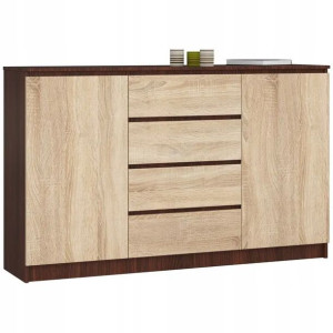 Duża Komoda Szafa 160cm 2d 4sz Wenge - Sonoma