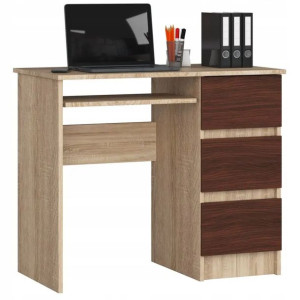 Biurko Komputerowe A-6 Prawe 90cm Sonoma - Wenge
