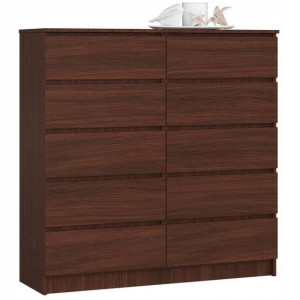 Komoda Szafa Szafka 120cm 10 Szuflad Wenge Duża