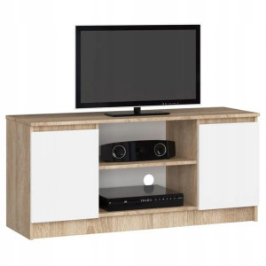 Komoda Stolik Szafka K 120cm Rtv Sonoma / Biała