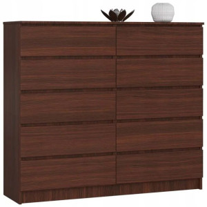 Komoda Szafka Szafa 140cm 10 Szuflad Wenge Duża