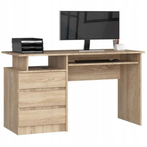 Meble Biurowe Biurko Komputerowe Clp 135cm Sonoma