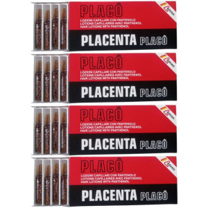 4 Opakowania Placo Placenta Ampułki Porost Włosów