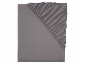 LIVARNO home Prześcieradło renforcé z gumką, 90–100 x 200x25cm DARK GREY