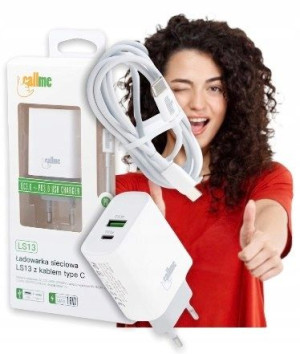Szybka Ładowarka Sieciowa Usb-c Usb 18w Pd Qc 3.0