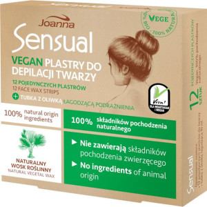 Sensual Vegan Plastry do Depilacji Twarzy 12 sztuk