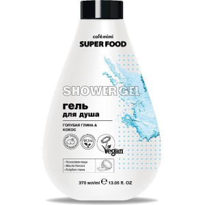 Żel pod Prysznic SUPER FOOD Niebieska Glinka Kokos