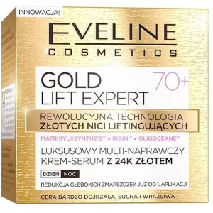 Multi Naprawczy Krem Serum do Twarzy 70+ z Złotem