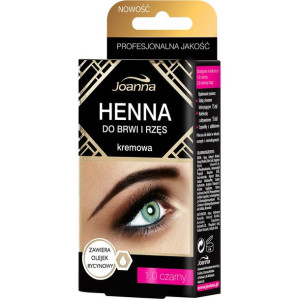Henna Kremowa do Brwi i Rzęs 1.0 Czarny Rycynowy