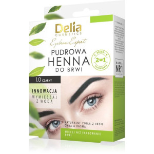 Delia Henna do Brwi Pudrowa 1.0 Czarna Saszetka 4g