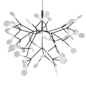 Lampa wisząca FLORA 98 czarna - LED, metal