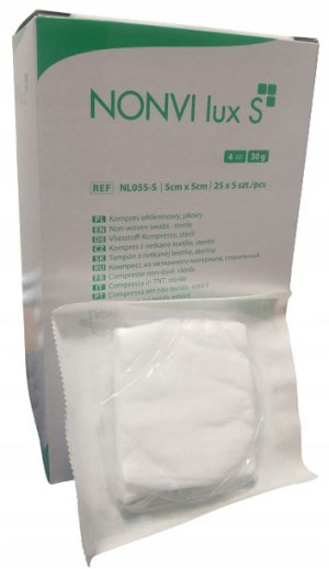 Kompres Gazik Włókninowy Jałowy 5x5cm 30g