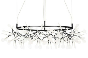 Lampa wisząca FLORA 150 czarna - LED, metal