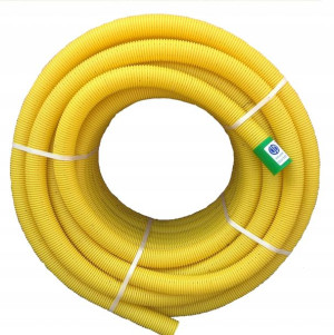 Rura drenarska PVC fi 50 bez otworów - zwój 50m.