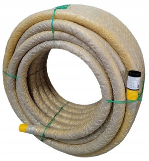 Wąż drenarski , rura żółta w otulinie 100 - 50 mb