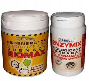 BIOMAX + ENZYMIX regenerator niedrożnego drenażu