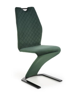 Krzesło K442 VELVET szare przeszywane krzesło do salonu