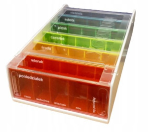 Organizer Na Leki Tabletki Lekarstwa 7/4 +1 Anabox