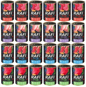 Mokra Karma dla psa RAFI Mix Smaków 24 x 400g